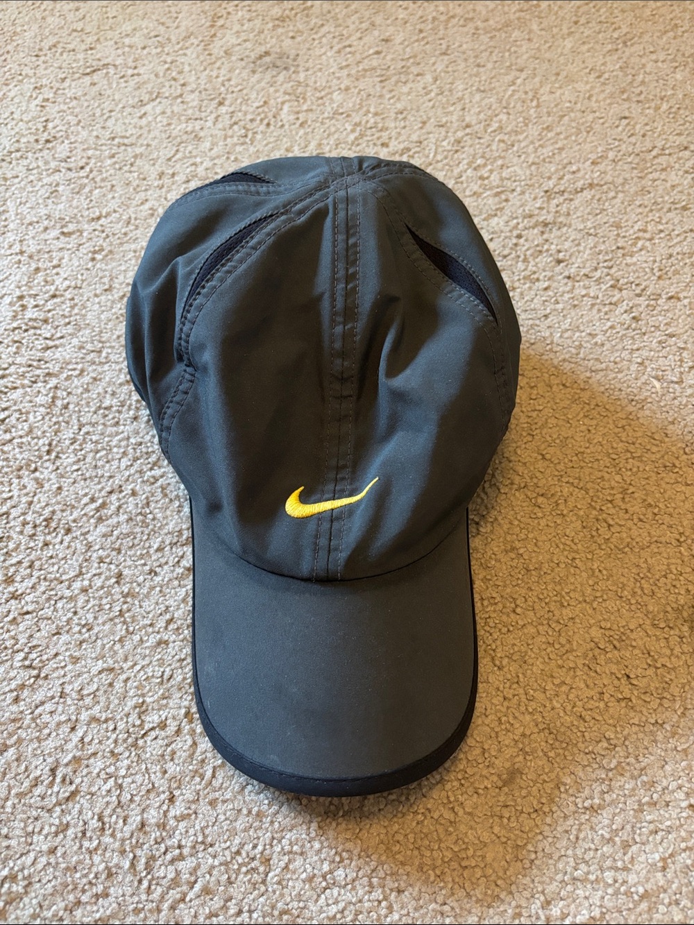 Nike Black Cap with Yellow Swoosh